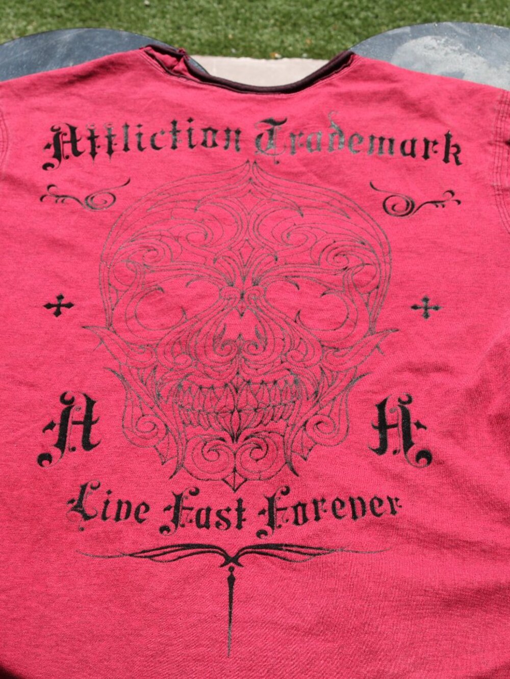 Y2K Affliction "Live Fast" Reversible T-Shirt